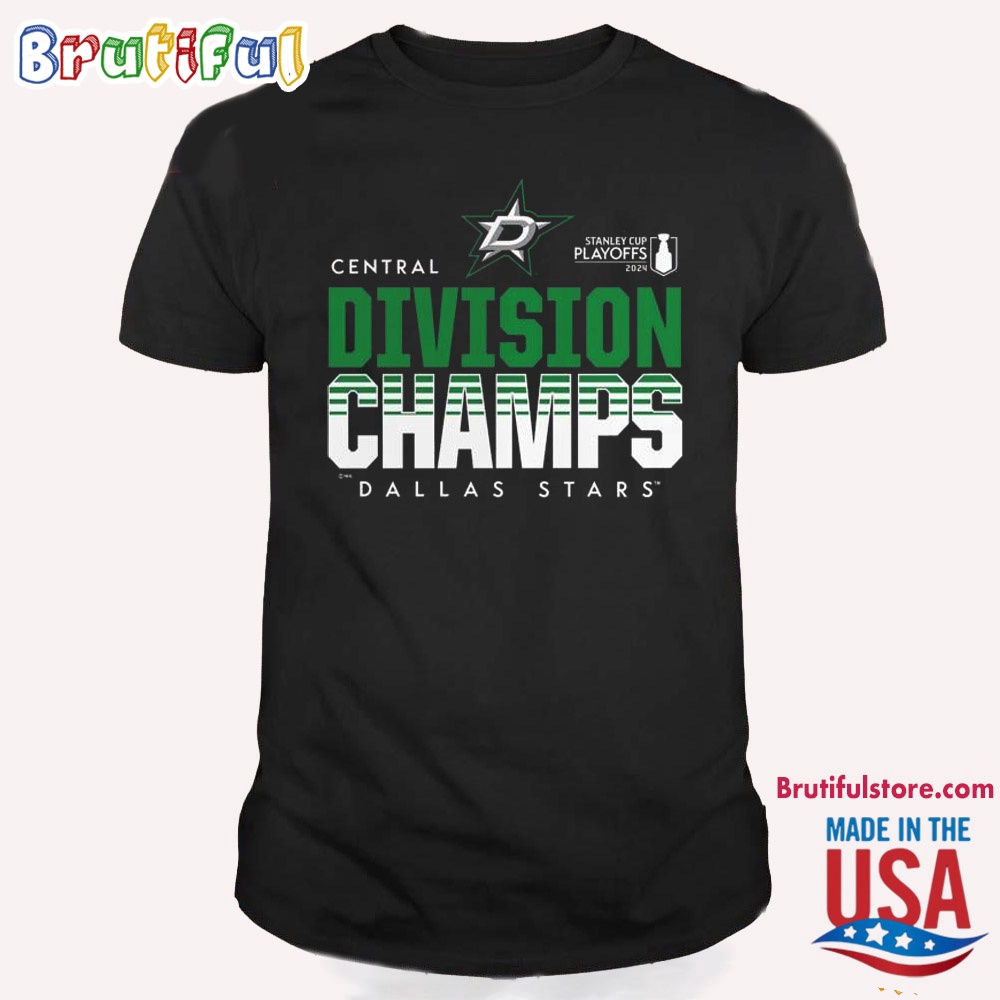 Dallas Stars 2024 Central Division Champions Stanley Cup Playoffs T Shirt