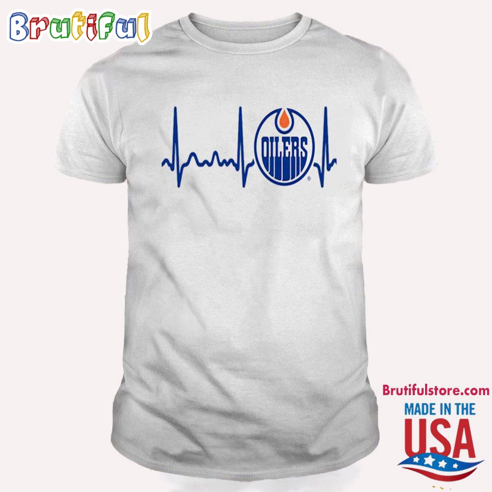 Edmonton Oilers Heartbeat T Shirt Heartbeat Hockey 2024 Shirt