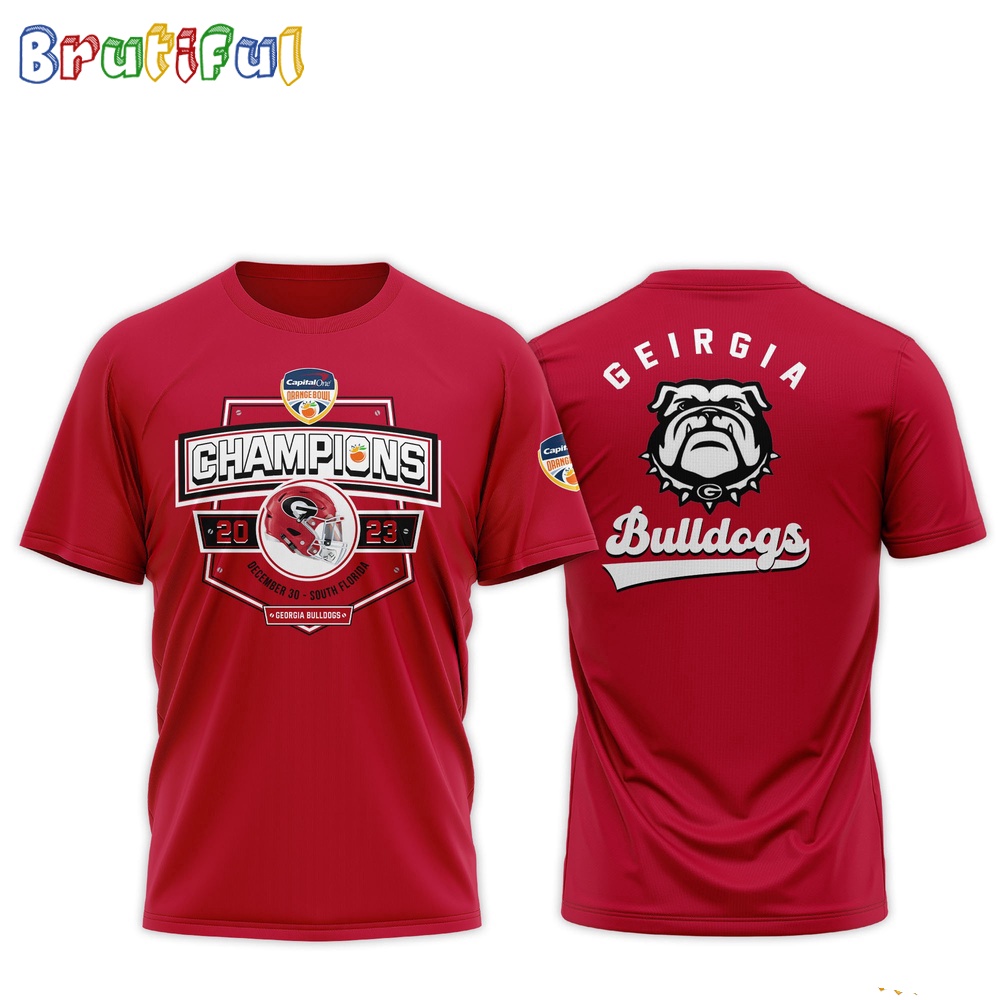 Georgia Bulldogs 2023 Orange Bowl Champions T Shirt