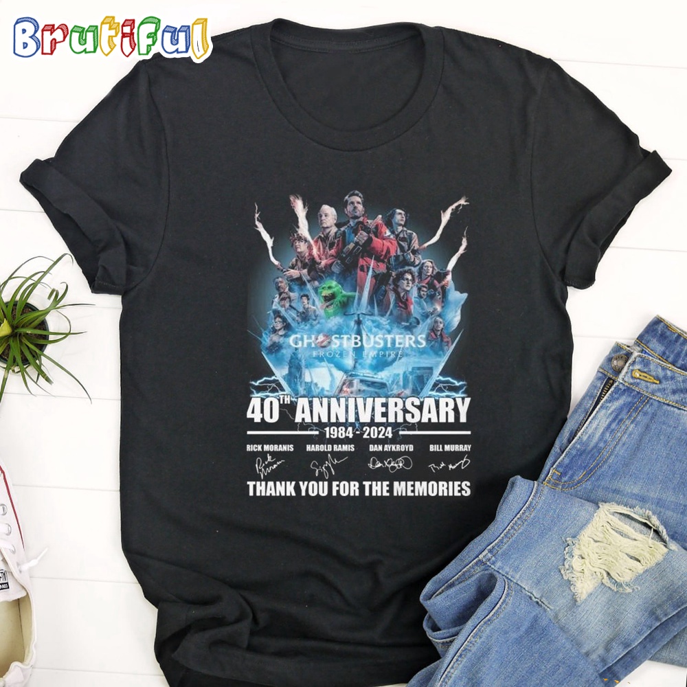 Ghostbusters Frozen Empire 40th Anniversary 1984 2024 Thank You For The Memories T Shirt