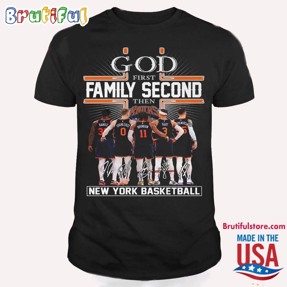 God First Family Second New York Knicks Basketball T Shirt