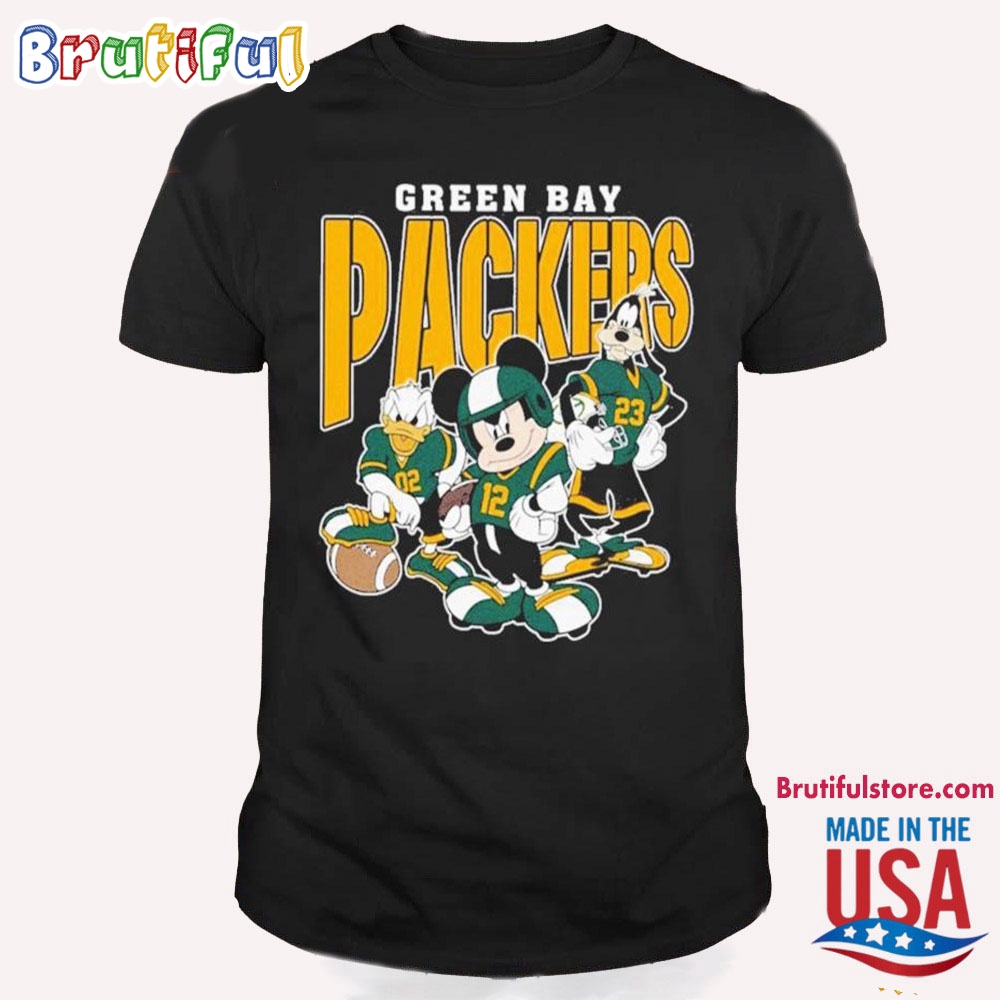 Green Bay Packers Mickey Donald Duck And Goofy T Shirt Green Bay Packers Football Team 2024 Shirt