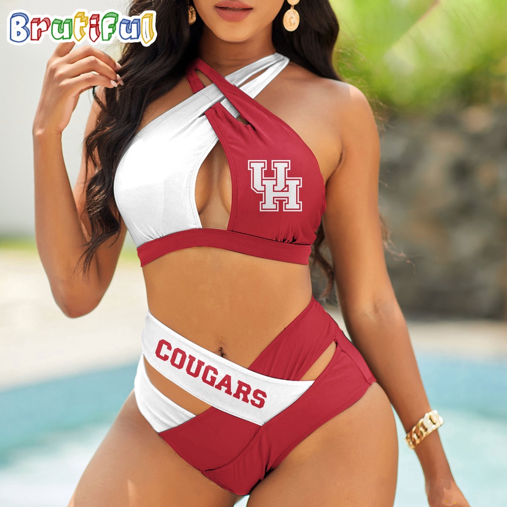 Houston Cougars Women Bikini Set Sporty Bikini Sets