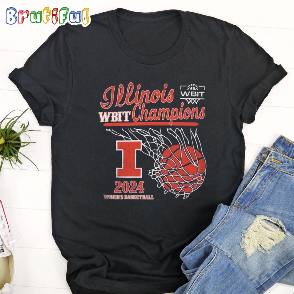 Illinois Fighting Illini 2024 Women's Basketball Wbit Champions T Shirt