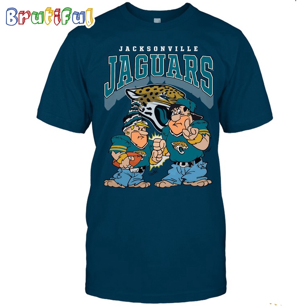 Jacksonville Jaguars Flintstones Football T Shirt NFL Football Flintstones Shirt