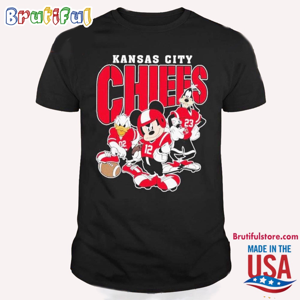 Kansas City Chiefs Mickey Donald Duck And Goofy T Shirt Kansas City Chiefs Football Team 2024 Shirt