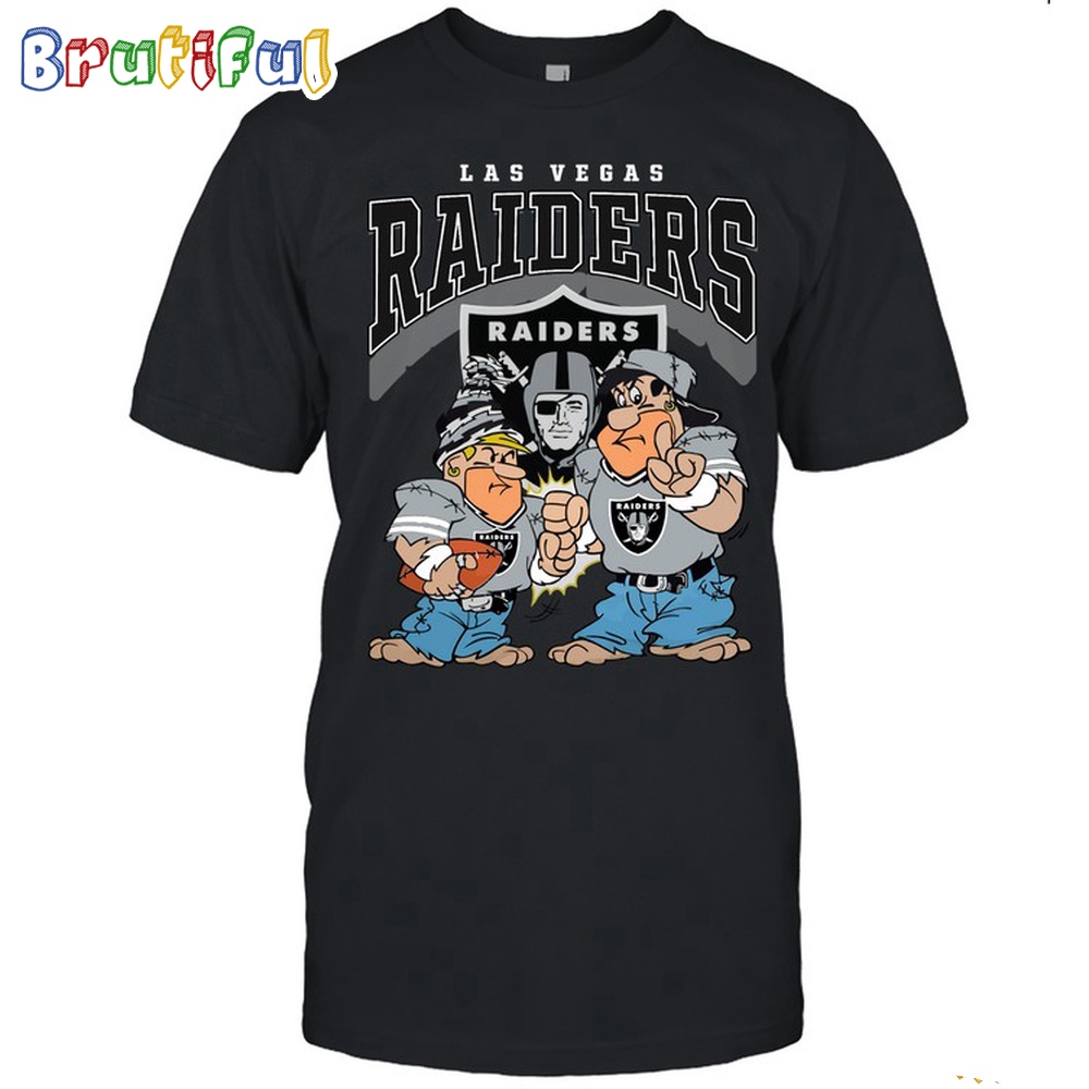 Las Vegas Raiders Flintstones Football T Shirt NFL Football Flintstones Shirt