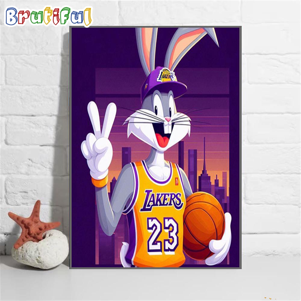 Los Angeles Lakers Lebron Jame 2024 NBA Playoffs Tournament Wall Art Poster Canvas