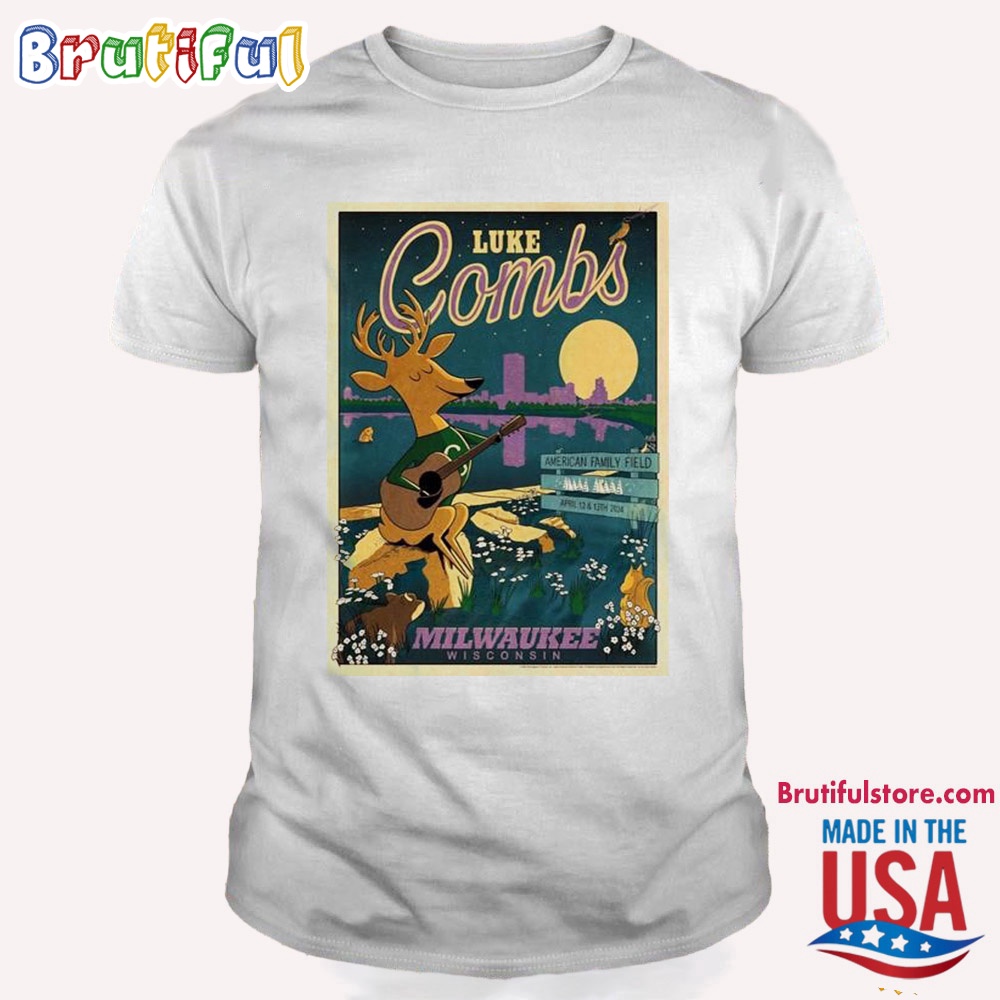 Luke Combs Milwaukee Wi American Family Field April 2024 T Shirt