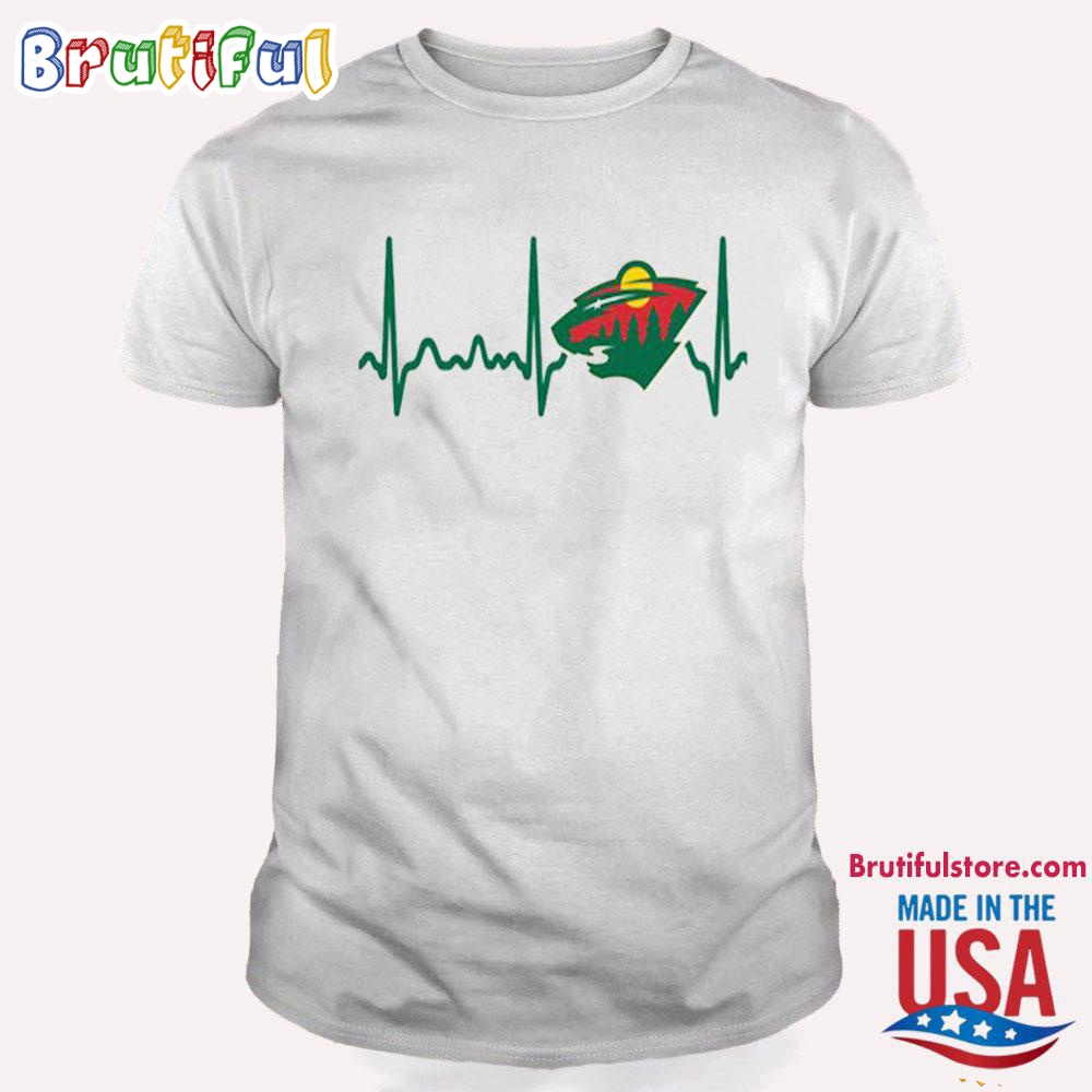 Minnesota Wild Heartbeat T Shirt Heartbeat Hockey 2024 Shirt