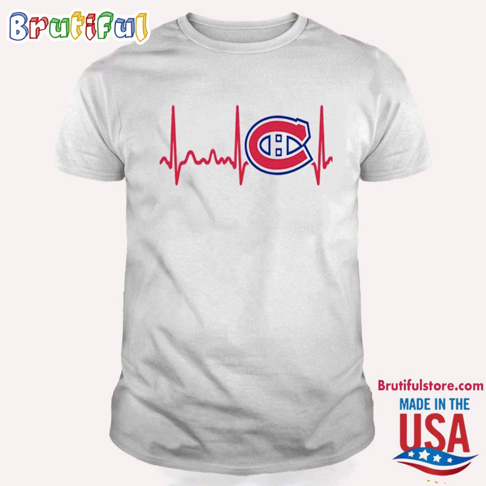 Montreal Canadiens Heartbeat T Shirt Heartbeat Hockey 2024 Shirt
