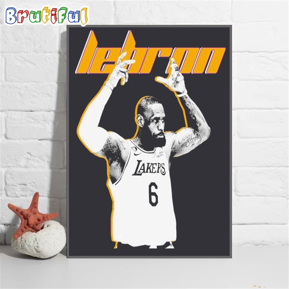 NBA Lebron James 6 Los Angeles Lakers Basketball Player Wall Art Poster Canvas