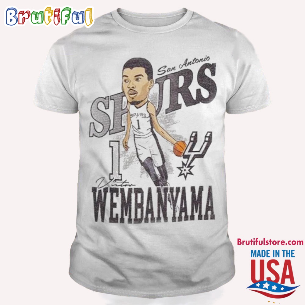 NBA Spurs Victor Wembanyama Caricature T Shirt