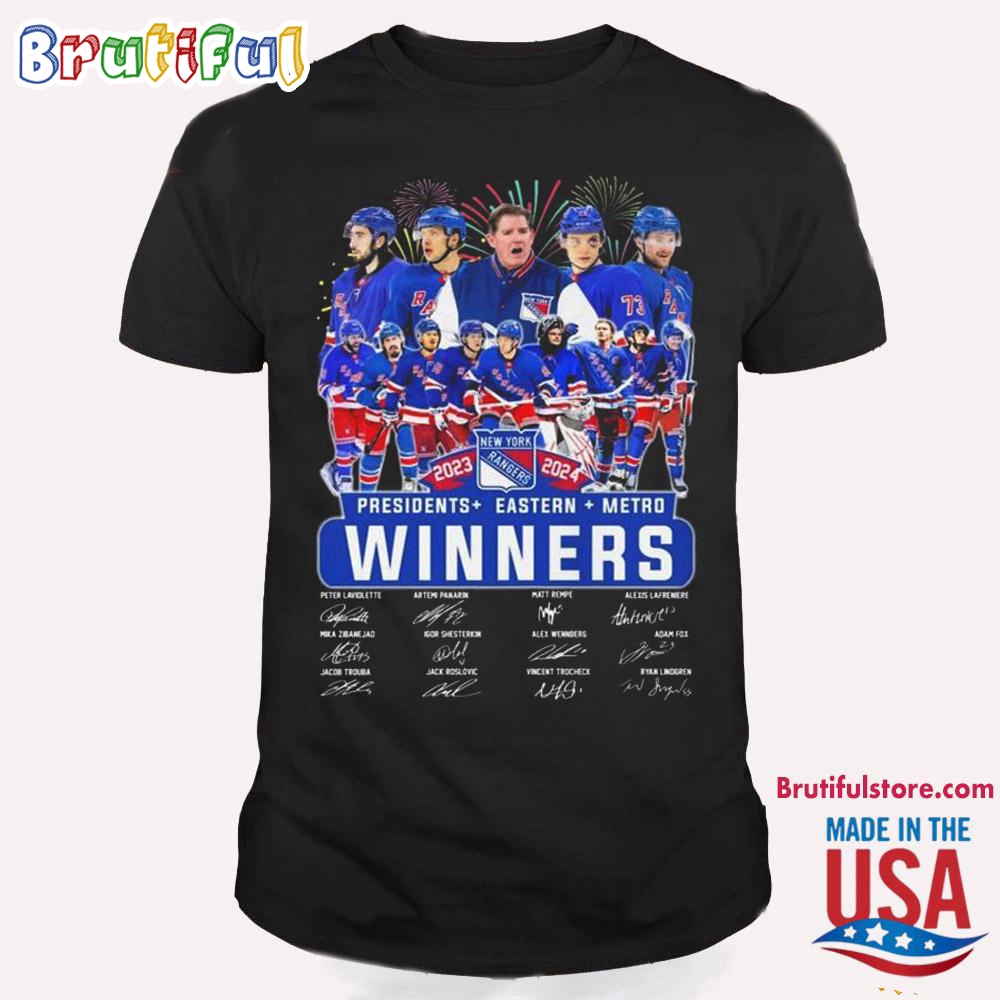 NHL New York Rangers Presidents Eastern Metro Winners 2024 T Shirt