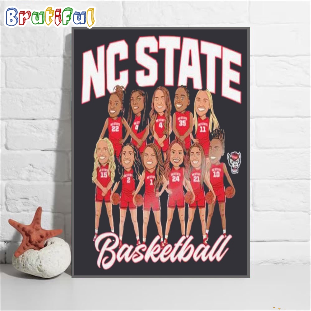 Nc State Wolfpack 2024 Ncaa Women's Basketball Wall Art Poster Canvas Nc State Meme Poster Canvas