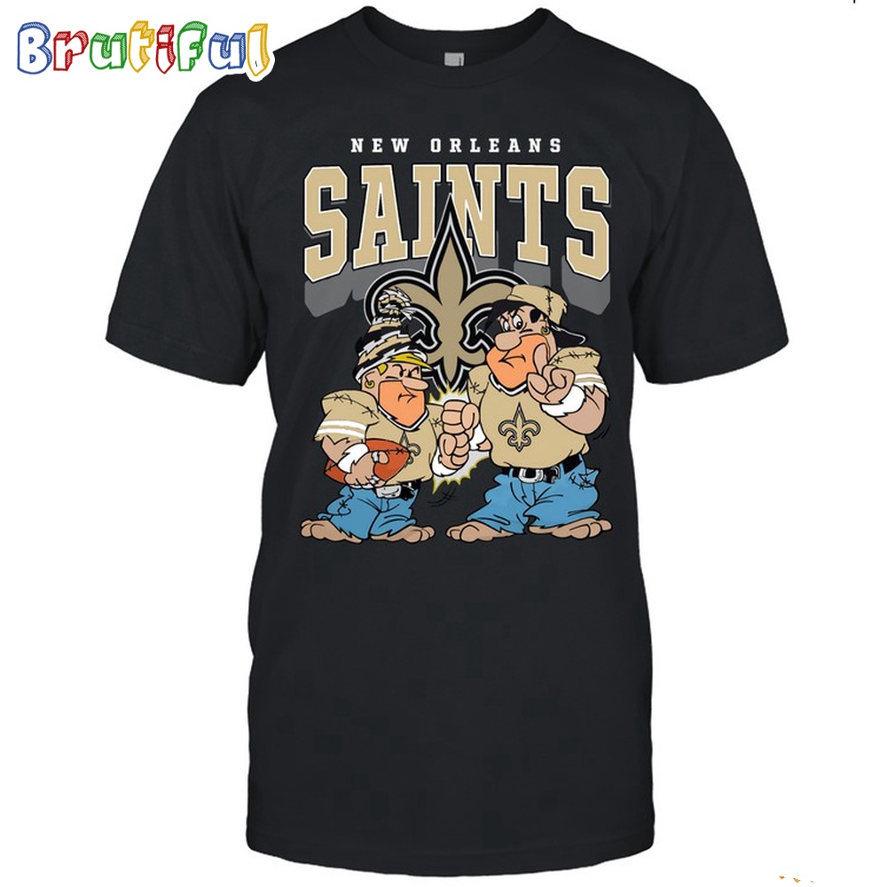 New Orleans Saints Flintstones Football T Shirt NFL Football Flintstones Shirt