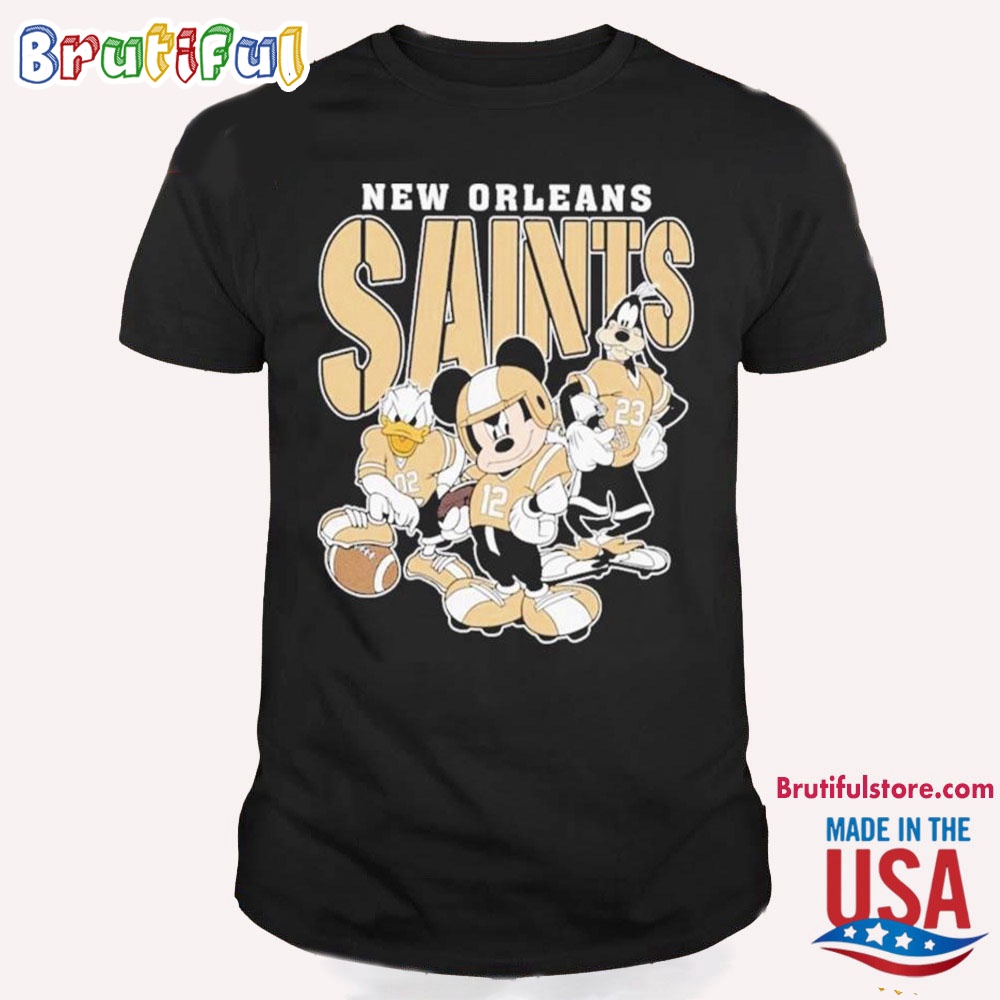 New Orleans Saints Mickey Donald Duck And Goofy New Orleans Saints Football Team 2024 Shirt
