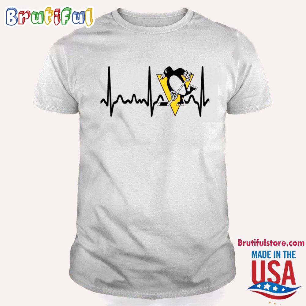 Pittsburgh Penguins Heartbeat T Shirt Heartbeat Hockey 2024 Shirt