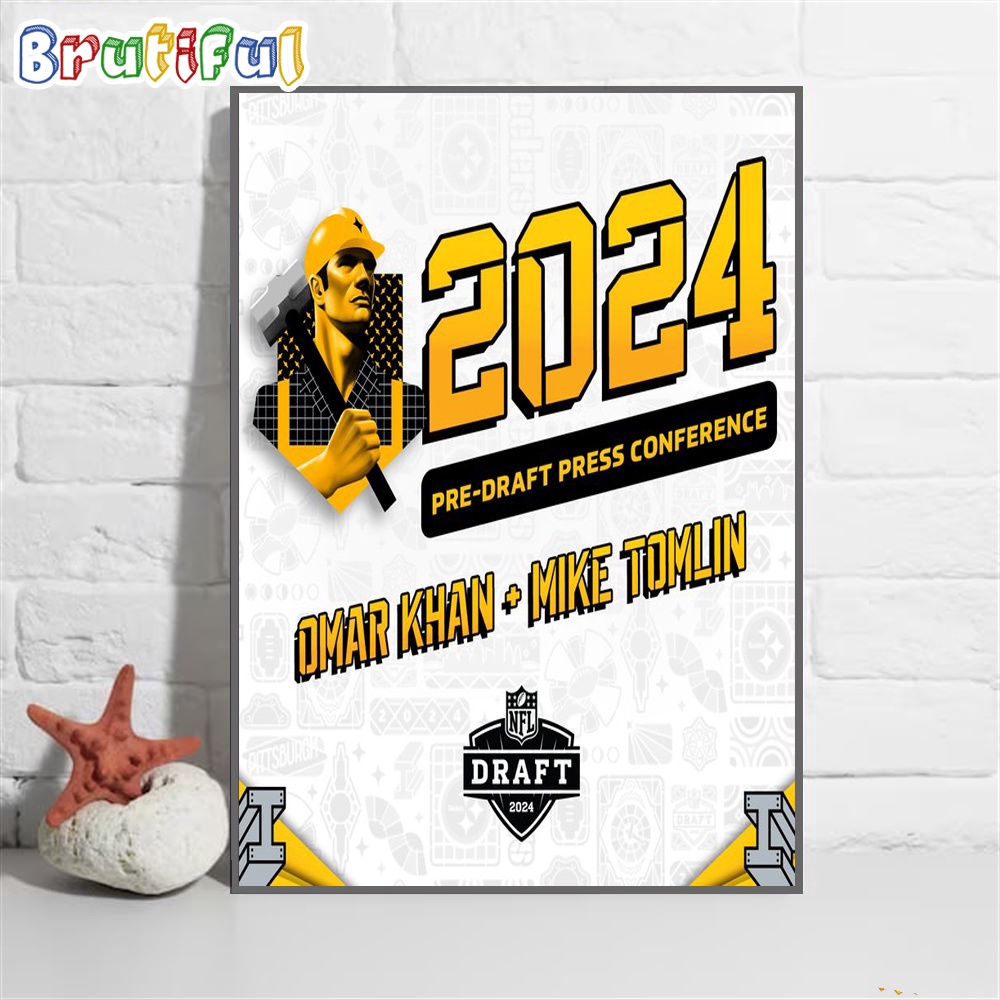 Pittsburgh Steelers 2024 Pre Draft Press Conference Wall Art Poster Canvas