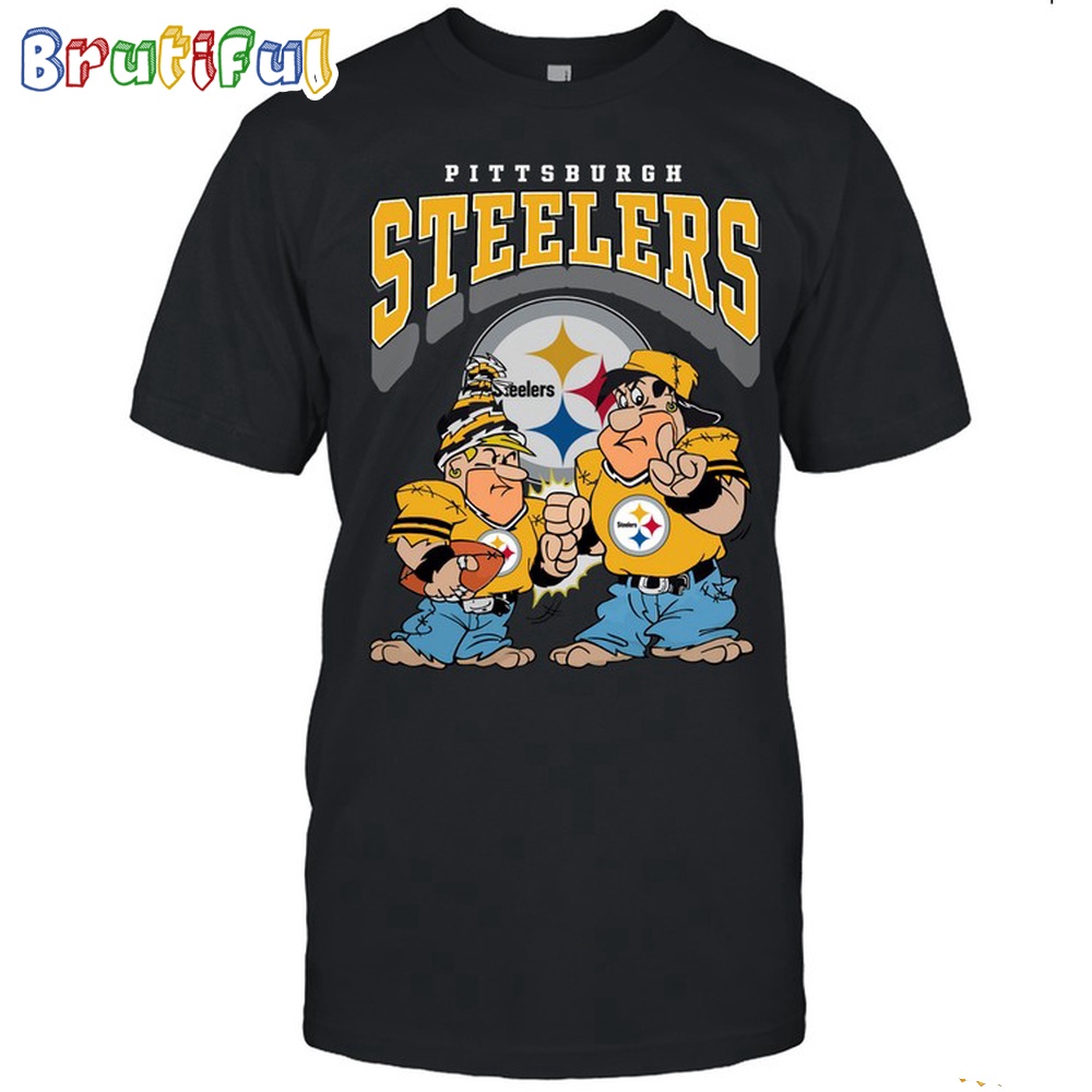 Pittsburgh Steelers Flintstones Football T Shirt NFL Football Flintstones Shirt