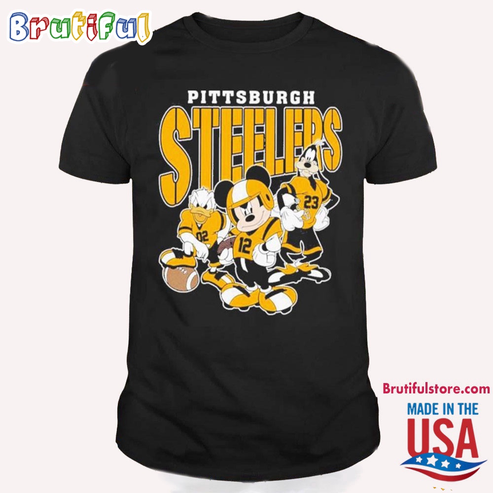 Pittsburgh Steelers Mickey Donald Duck And Goofy T Shirt Pittsburgh Steelers Football Team 2024 Shirt