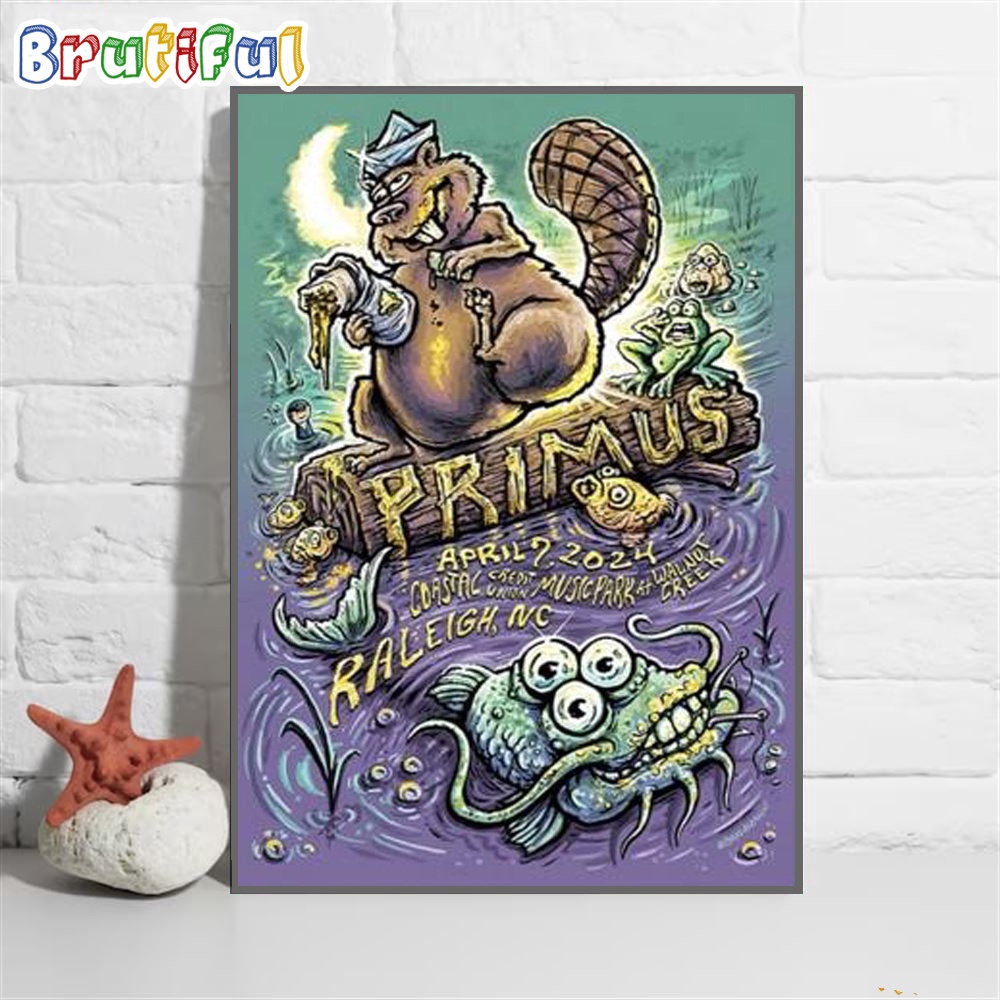 Primus Coastal Credit Union Music Park Nc April 7 2024 Poster Canvas