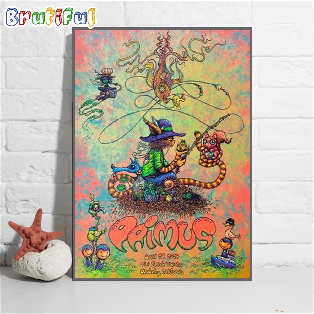 Primus Greek Theatre Berkeley Ca April Tour 2024 Wall Art Poster Canvas