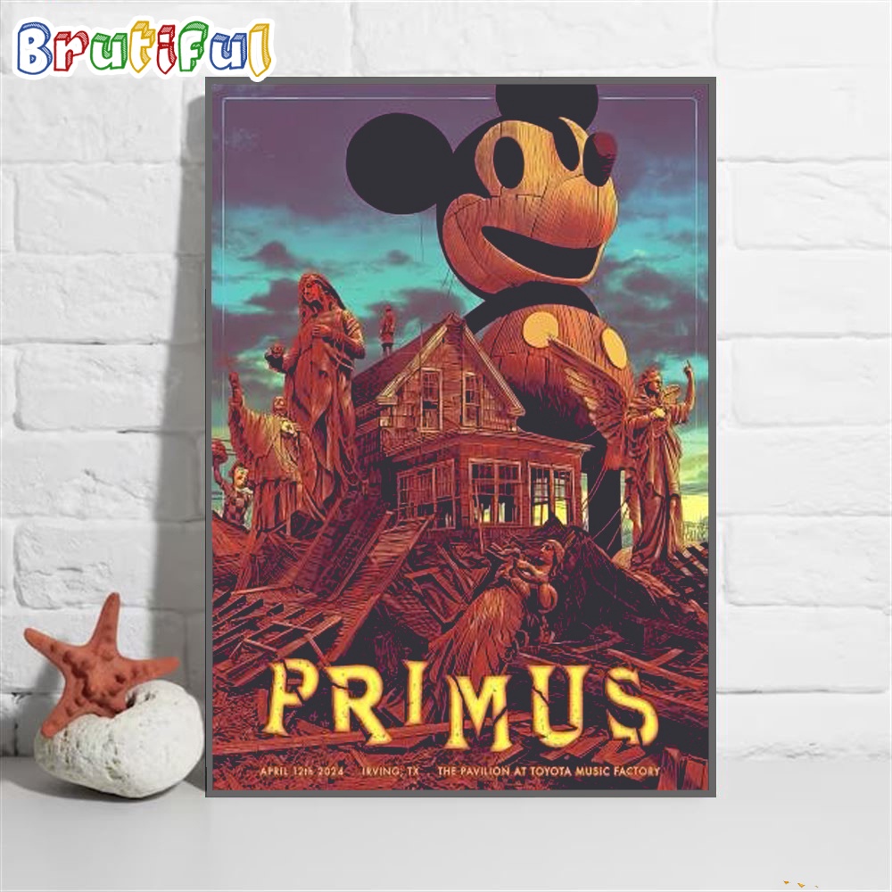 Primus Tonight For The Pavilion At Toyota Music Factory Poster In Irving Texas On April 2024 Sessanta Poster Canvas