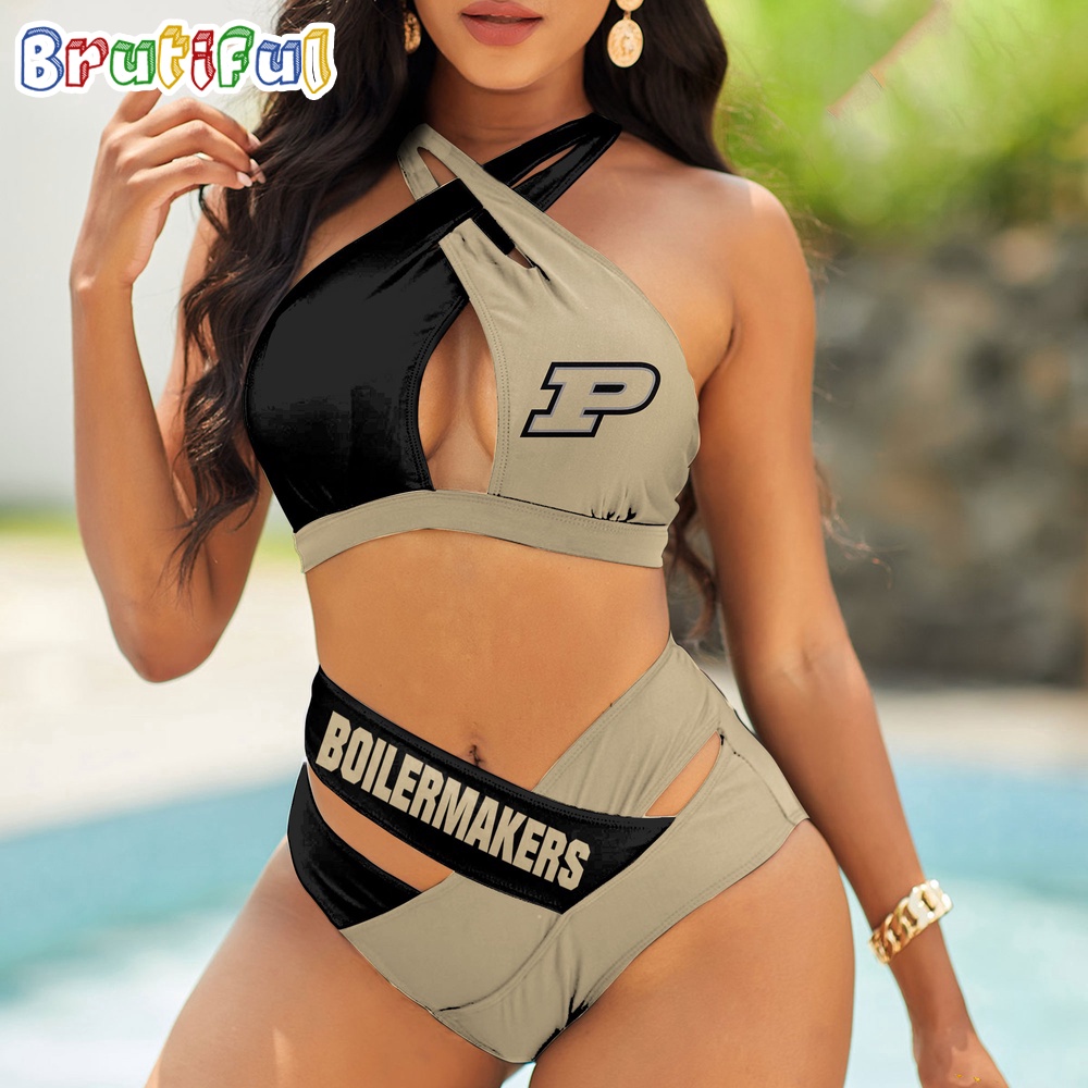 Purdue Boilermakers Women Bikini Set Sporty Bikini Sets