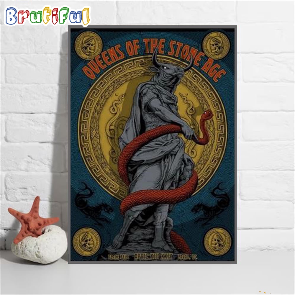 Queens Of The Stone Age Place Bell Laval Qc April 2024 Wall Art Poster Canvas