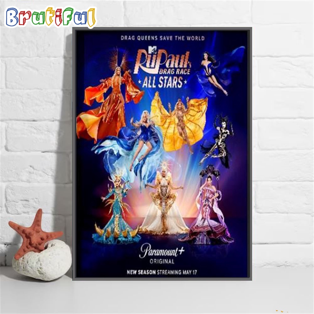 Rupaul's Drag Race All Star New Season May 2024 Wall Art Poster Canvas