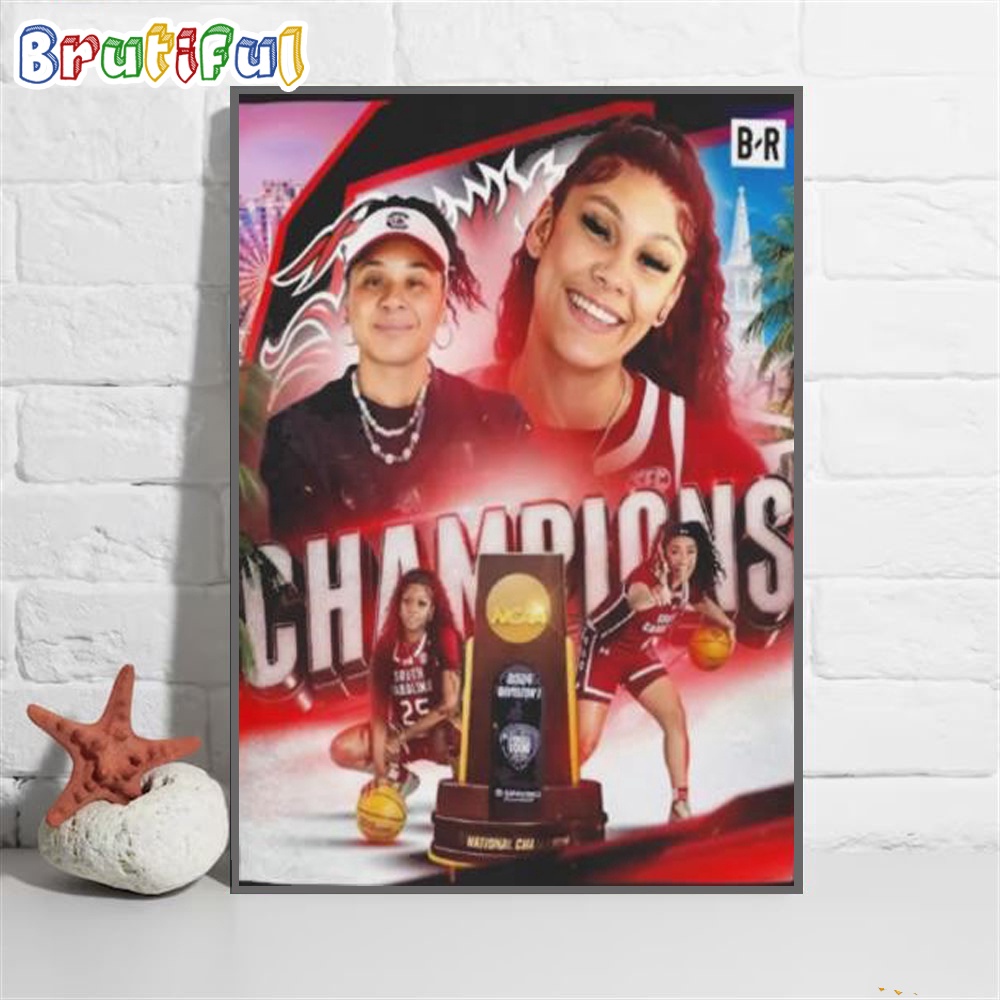 South Carolina Defeats Iowa For The National Championship Final Four 2024 Poster Canvas