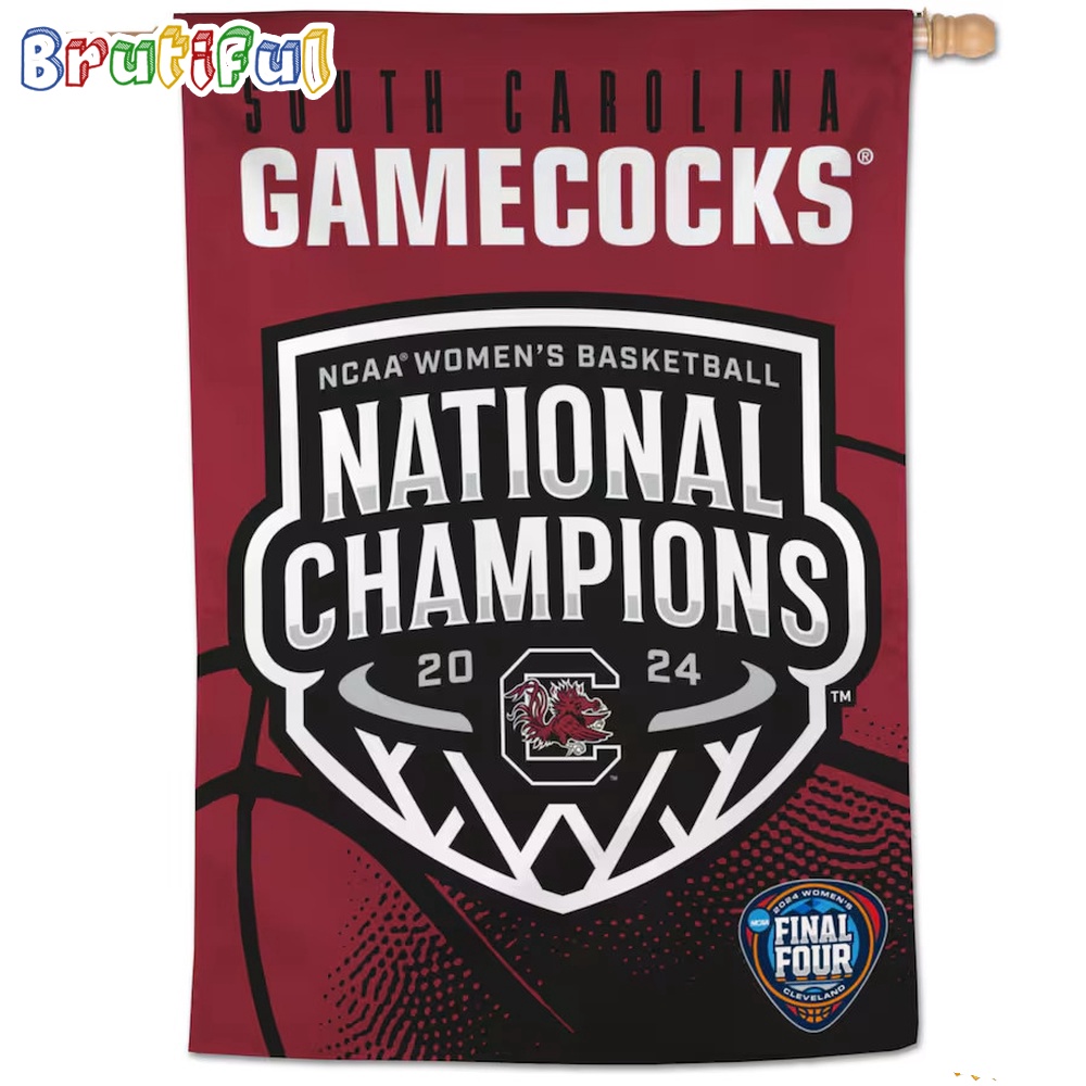 South Carolina Gamecocks 2024 NCAA Womens Basketball National Champions Flag