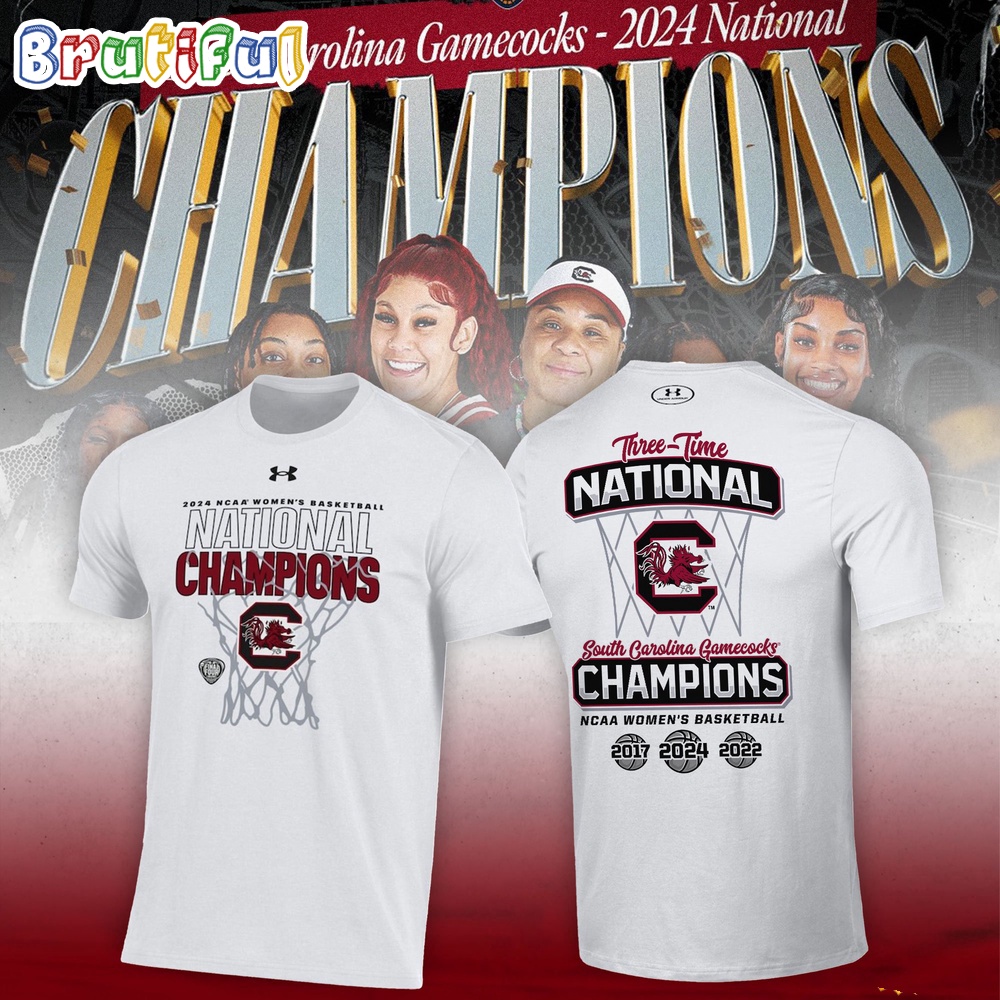 South Carolina Gamecocks 2024 NCAA Womens Basketball National Champions Locker Room Shirts