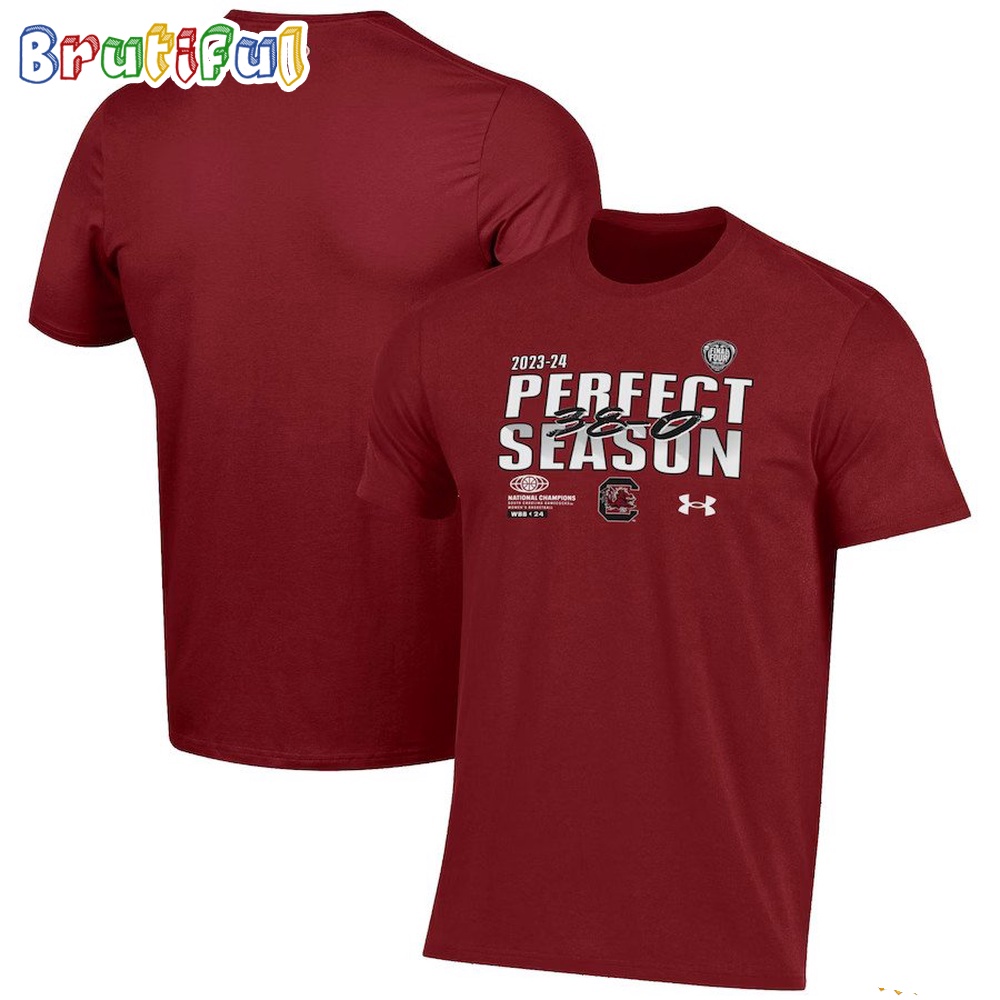 South Carolina Gamecocks 2024 NCAA Womens Basketball National Champions Perfect Season T Shirt