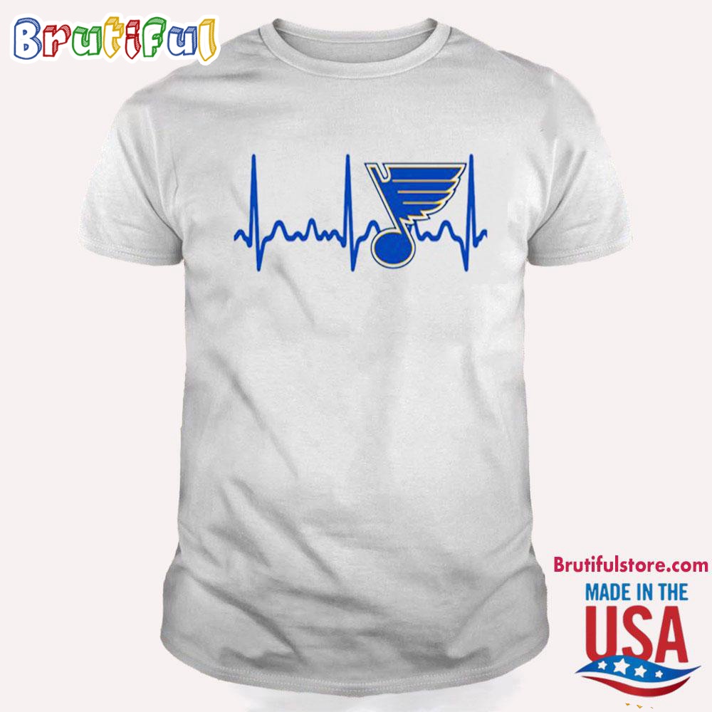 St Louis Blues Heartbeat T Shirt Heartbeat Hockey 2024 Shirt