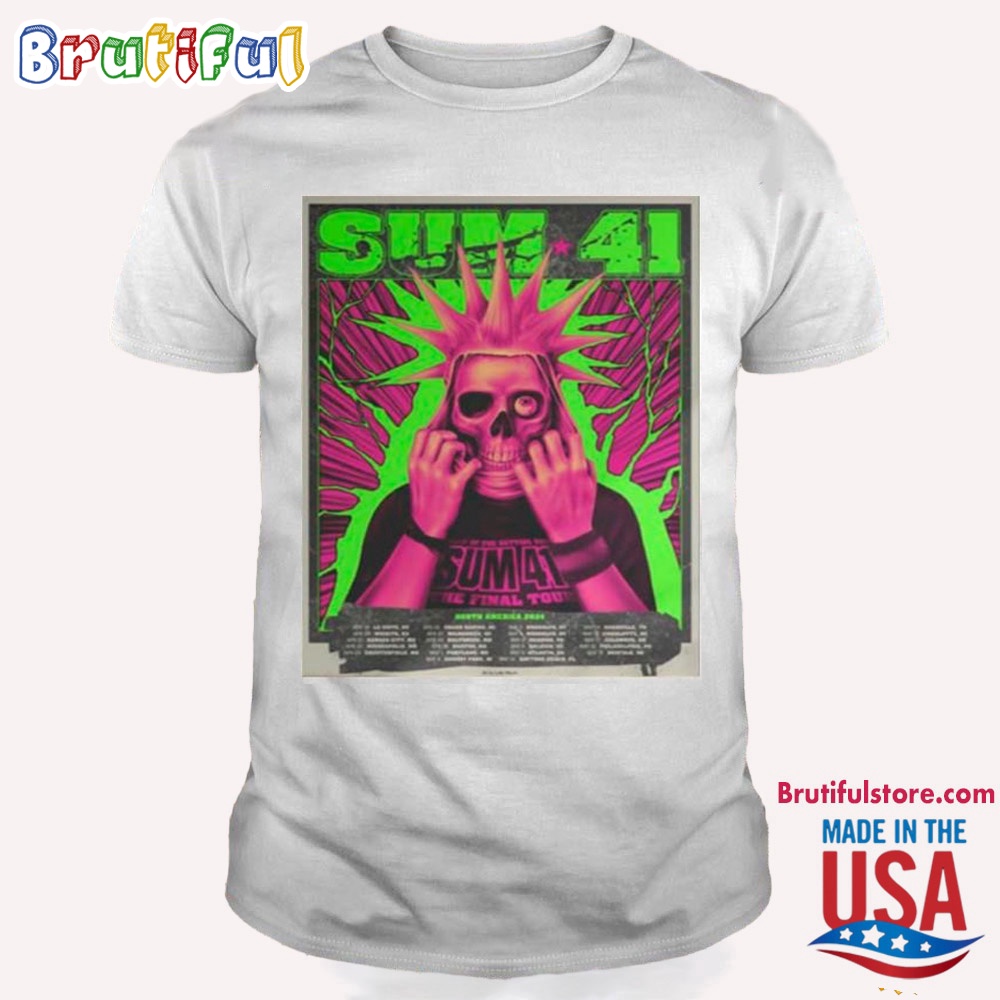 Sum 41 Of The Setting Sum North America Tour 2024 T Shirt