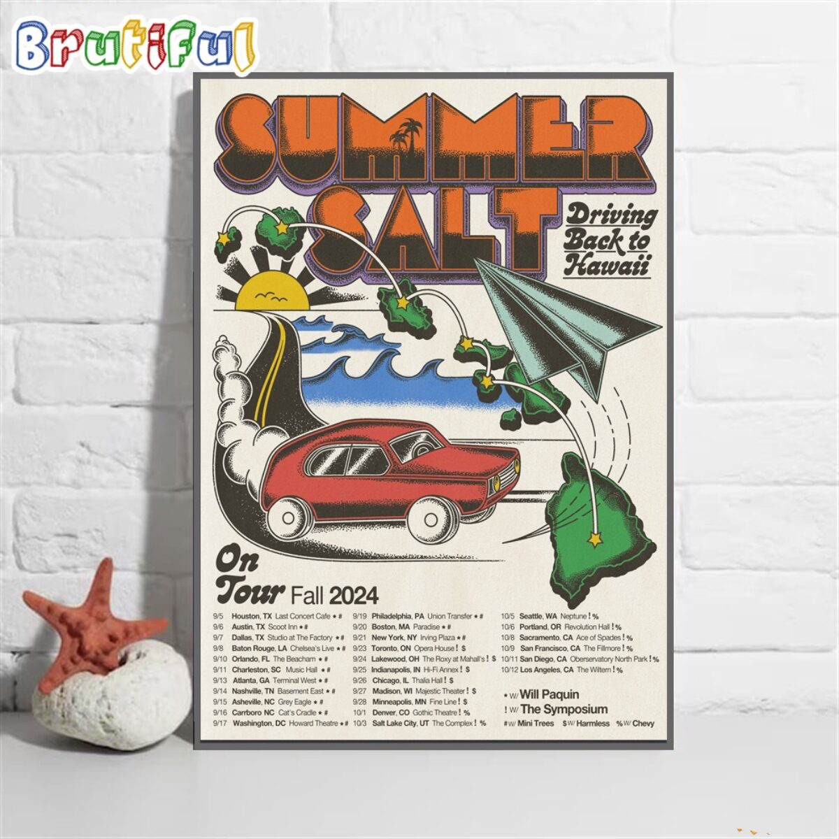 Summer Salt Driving Back To Hawaii On Tour Fall Tour 2024 Wall Art