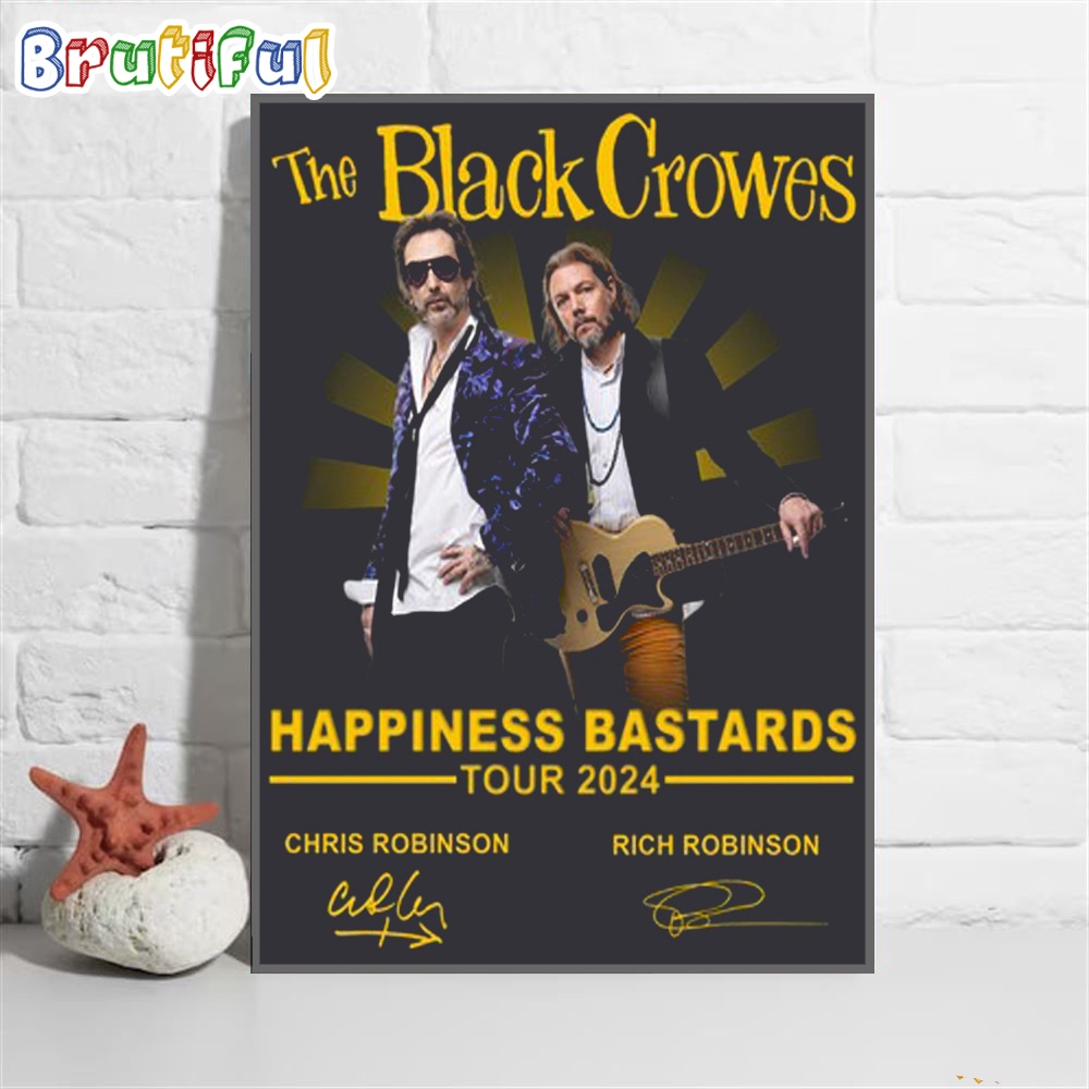 The Black Crowes Happiness Bastards Tour 2024 Poster Canvas Art