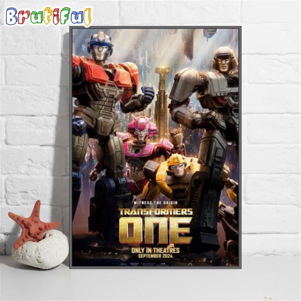 Transformers One Origin Only In Theatres September 2024 Wall Art Poster Canvas