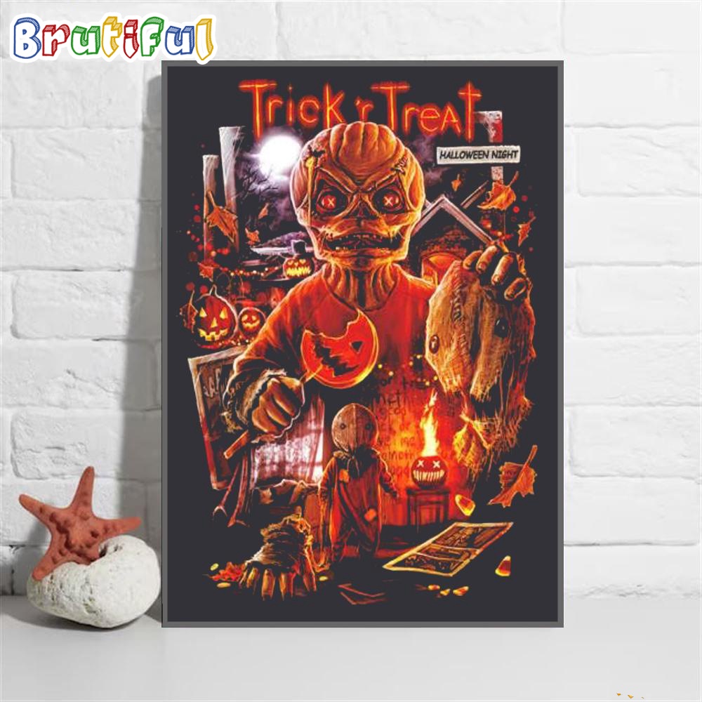 Trickr Treat Halloween Night Wall Art Poster Canvas