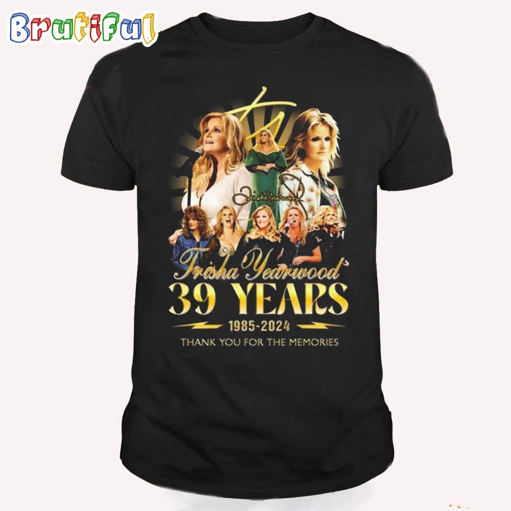 Trisha Yearwood 39 Years 1985 2024 Thank You For The Memories T Shirt