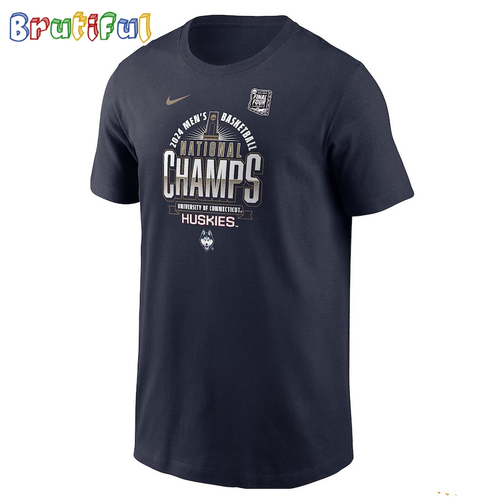 UConn Huskies 2024 NCAA Mens Basketball National Champions Locker Room T Shirt