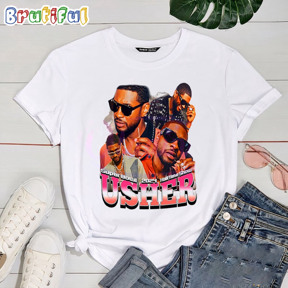 Usher Super Bowl 2024 Halftime Show T Shirt Usher 2024 Halftime Show Shirt Super Bowl 2024 T Shirt