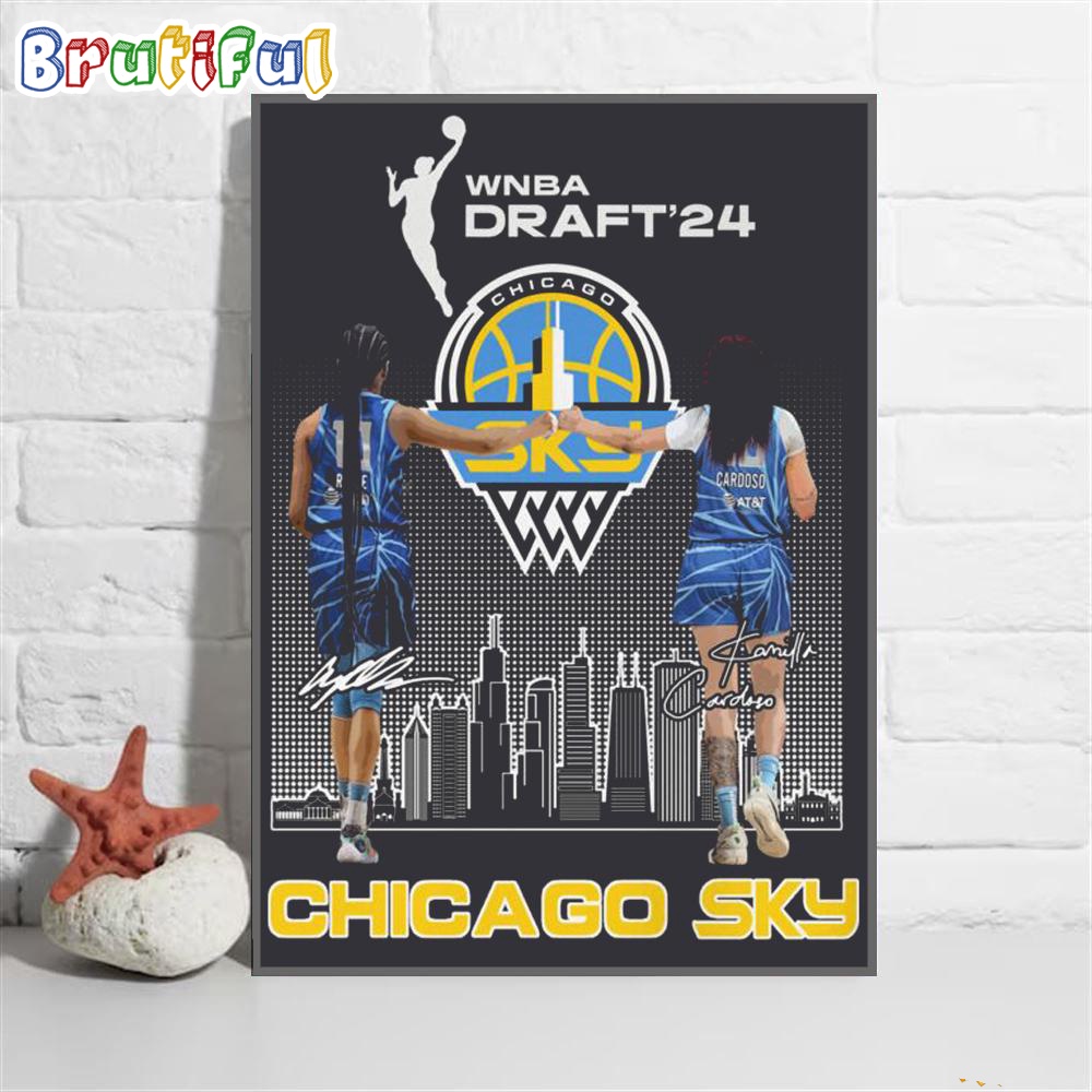 WNBA Draft 2024 Chicago Sky Wall Art Poster Canvas
