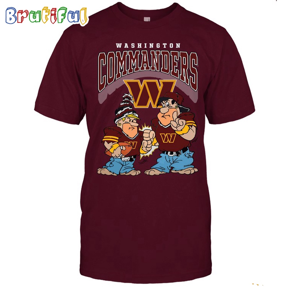 Washington Commanders Flintstones Football T Shirt NFL Football Flintstones Shirt