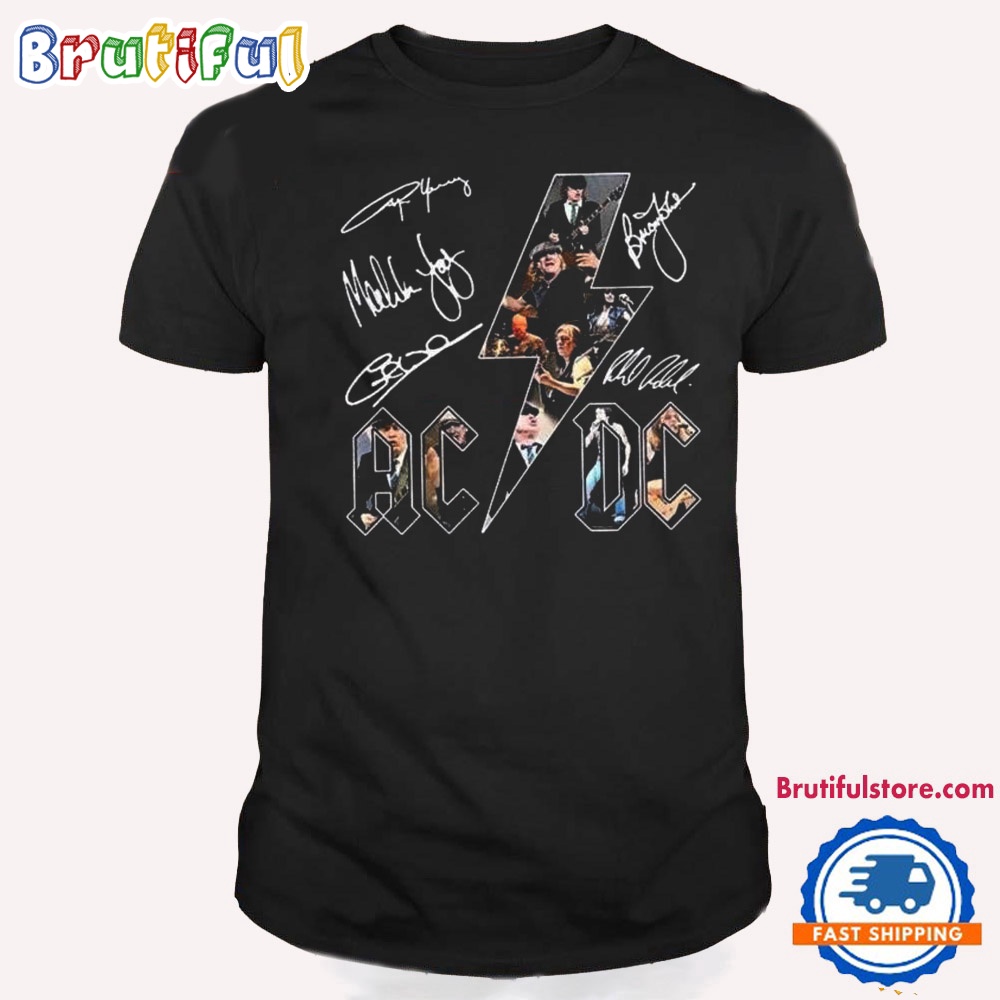 ACDC Pwr Up World Tour 90s Signature T Shirt