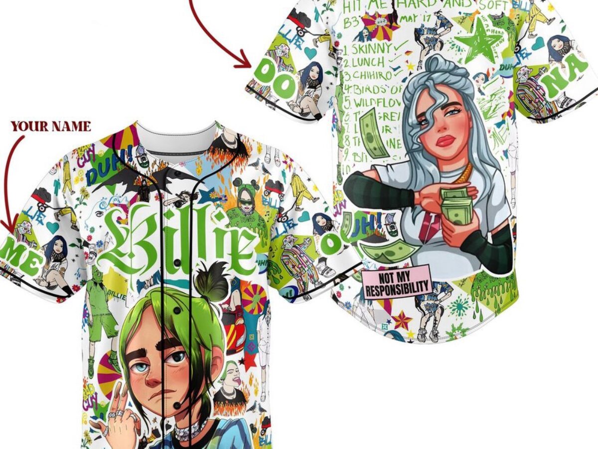 ま*ー様 ビリー・アイリッシュ BE Custom Jersey Game Te BE Custom Jersey Game Tee ビリーアイリッシュTシャツM Jersey