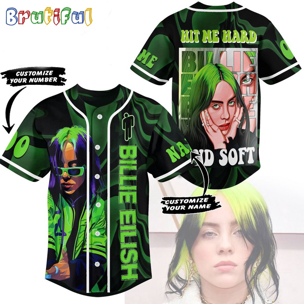 Billie Eilish Hit Me Hard And Soft Custom Baseball Jersey