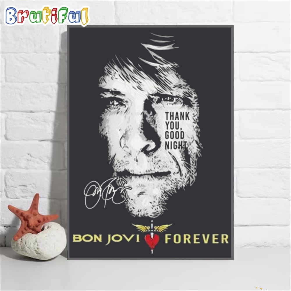 Bon Jovi Forever Fan True Love Signature Wall Art Poster Canvas